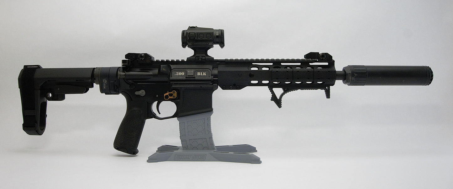 AR-15 MOD1 Display Stand – Horizontal Magwell Holder, Low Profile Rifle Storage